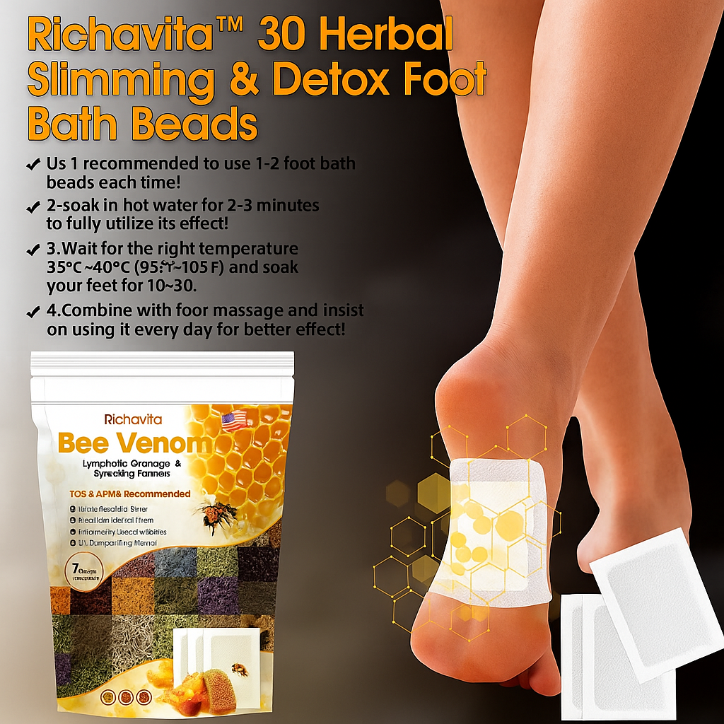 Bee Venom  Drainage Foot Patches Buy 1 Get 1 Free🌿👣